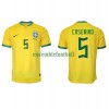 Maillot de Supporter Brésil Casemiro 5 Domicile Coupe du Monde 2022 Pour Homme